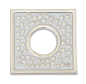 Preview: Scheibe weiß eckig gepunktet 20x20mm 7090.26.35