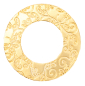 Preview: Scheibe gold rund 4 Ornament 7090.78.56