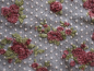 Preview: Musterwalk Roses & Dots auf grau Walkstoff Italien gemustert Walkloden