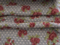 Preview: Musterwalk Roses & Dots auf grau Walkstoff Italien gemustert Walkloden