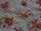 Preview: Musterwalk Roses & Dots auf grau Walkstoff Italien gemustert Walkloden