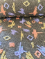 Preview: Musterwalk geometrisch auf grau Walkstoff Italien gemustert Walkloden