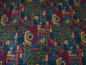 Preview: Musterwalk Winter 2025/26 Geometrie auf blau Walkstoff Italien gemustert Walkloden
