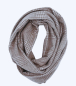 Preview: Loop Loopschal beige doppellagig Unikat warrm handgefertigt made in Germany