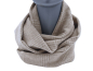 Preview: Loop Loopschal beige doppellagig Unikat warrm handgefertigt made in Germany