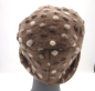 Preview: Hut Musterwalkstoff Punkte auf beige gefüttert beige Walk Einheitsgröße