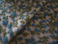 Preview: Wieder eingetroffen Musterwalk Blumen blau türkis auf beige Walkloden Italien