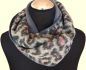 Preview: Loop Leo Walkstoff Loopschal Baumwollfleece grau-rosa gefüttert