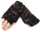 Preview: STULPEN ORNAMENTE BRAUN-SCHWARZ HANDGEFERTIGT mit Daumenloch