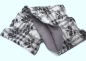 Preview: Loop Walkstoff Loopschal Baumwollfleece grau gefüttert edel exclusiv