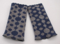 Preview: Stulpen Pulswärmer grau-blau aus Merinostrick handgefertigt Unikat