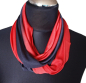 Preview: SCHLAUCHSCHAL LOOP SEIDENJERSEY 100% reine Seide schwarz-rot