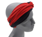 Preview: SCHLAUCHSCHAL LOOP SEIDENJERSEY 100% reine Seide schwarz-rot