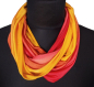 Preview: SCHLAUCHSCHAL LOOP SEIDENJERSEY 100% reine Seide orange-rot