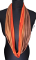 Preview: SCHLAUCHSCHAL LOOP SEIDENJERSEY 100% reine Seide orange-braun
