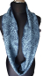 Preview: Loop Baumwolljaquard Loopschal Baumwollfleece blau gefüttert edel exclusiv