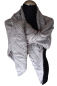 Preview: Dreieckstuch Zopfmuster Strick von Gebeana grau 120x170cm