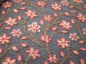 Preview: Musterwalk Winter 2026/27 Blumen rosa auf grau-mint Walkstoff Italien gemustert Walkloden