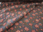 Preview: Musterwalk Winter 2026/27 Blumen rosa auf grau-mint Walkstoff Italien gemustert Walkloden