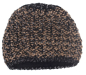 Preview: Strickmütze Beanie lang braun Ballonmütze Fa. Gebeana Strickgrau gefüttert made Germany