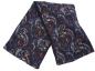 Preview: Schlauchschal Loopschal blau Paisley handgefertigt gefüttert Fleece warm Winter