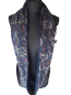Preview: Schlauchschal Loopschal blau Paisley handgefertigt gefüttert Fleece warm Winter
