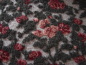 Preview: Musterwalk Rosen rot auf anthrazit Walkstoff Italien gemustert Walkloden