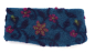 Preview: STIRNBAND Blumen auf blau Größe verstellbar, Nickystoff gefüttert