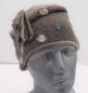 Preview: STIRNBAND bunte Punkte auf taupe