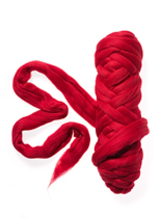 Kammzug Merino, 19.5mic ideal zum Nuno-Filzen passion-rot 100% Wolle 1000g