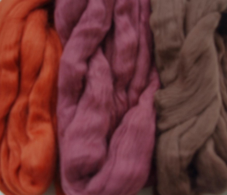 Filzwolle 220g superfeiner Merino-Kammzug Filzen 19,5mic Braun-Rost