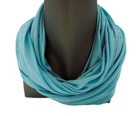 SCHLAUCHSCHAL LOOP SEIDENJERSEY 100% reine Seide türkis