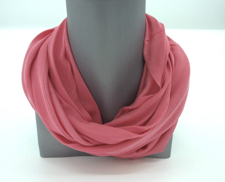 SCHLAUCHSCHAL LOOP SEIDENJERSEY 100% reine Seide rosa