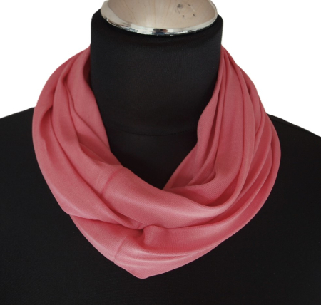 Preview: SCHLAUCHSCHAL LOOP SEIDENJERSEY 100% reine Seide rosa