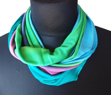 SCHLAUCHSCHAL LOOP SEIDENJERSEY 100% reine Seide Türkis