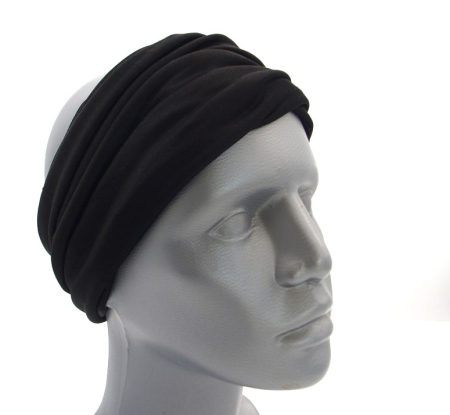 Preview: SCHLAUCHSCHAL LOOP SEIDENJERSEY 100% reine Seide schwarz