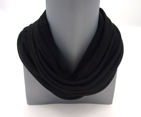 SCHLAUCHSCHAL LOOP SEIDENJERSEY 100% reine Seide schwarz