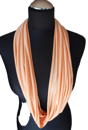 Preview: SCHLAUCHSCHAL LOOP SEIDENJERSEY 100% reine Seide beige