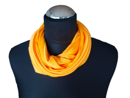 SCHLAUCHSCHAL LOOP SEIDENJERSEY 100% reine Seide sonnengelb