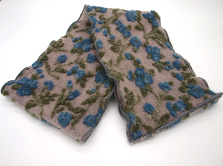 Loop Musterwalk Loopschal Winter warm Fleece beige gefüttert Unikat