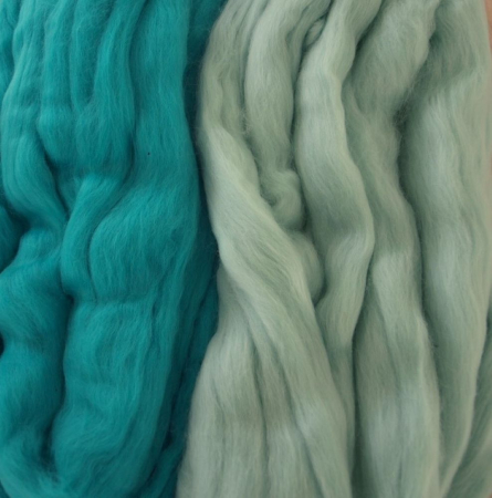 Filzwolle 210g superfeiner Merino-Kammzug Filzen 19,5mic Karibik