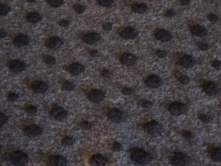 Neu! Musterwalk Punkte schwarz auf anthrazit mit Webkante