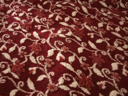 Neu eingetroffen Musterwalk Blumen auf bordeaux Walkloden Italien