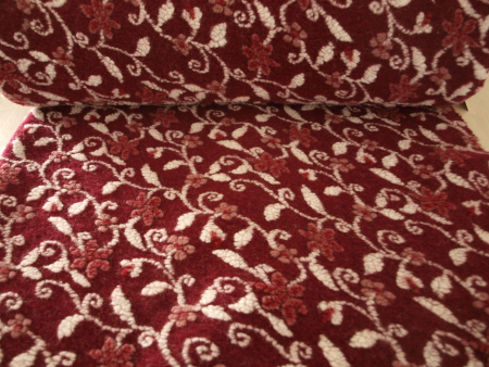 Preview: Neu eingetroffen Musterwalk Blumen auf bordeaux Walkloden Italien