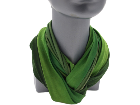 Preview: SCHLAUCHSCHAL LOOP SEIDENJERSEY 100% reine Seide Grüntöne