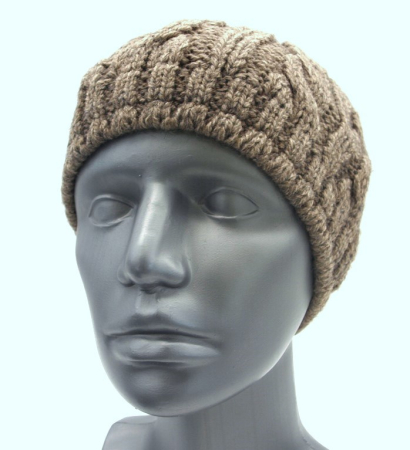 Preview: Neu Gebeana Damen Strick-Mütze taupe, made in Germany