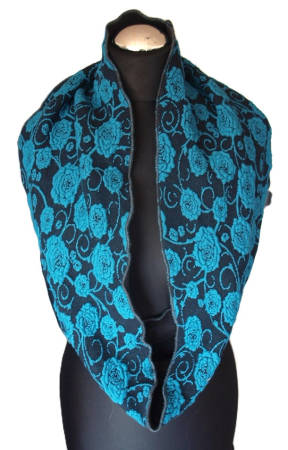 Preview: Loop Strickstoff Loopschal Baumwollfleece gefüttert edel exclusiv