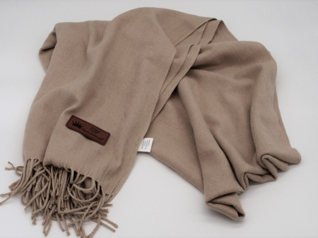 Schal Glatt beige 70% Viskose, 30% Cashmere