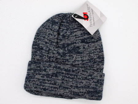 Faustmann Herren Strickmütze blau-grau meliert