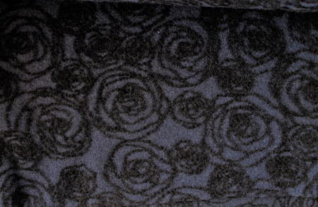 Preview: Musterwalk Kreise blau Walkstoff Italien gemustert Walkloden